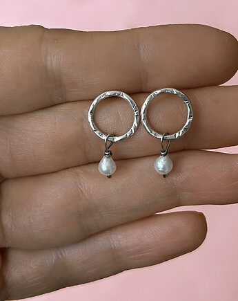 Kolczyki Plates Silver - srebro 925,naturalna perła, Friedman Jewelry