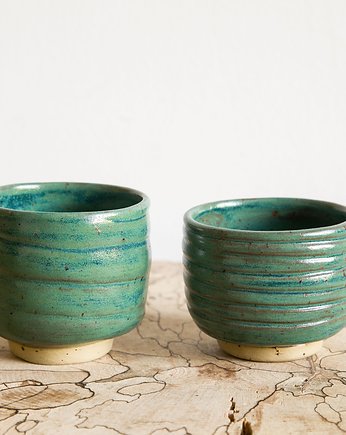 Czarki 2 szt ręcznie lepione, studnia ceramiczna