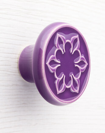 Gałka do mebli ciemno fioletowa, wz.2, pracowniazona