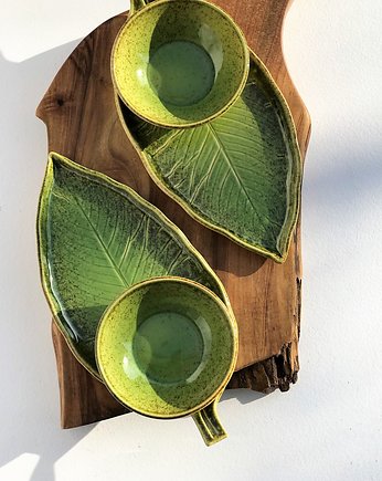 Zestaw ceramiczny dla dwojga  talerz  miseczka, Ceramika Tyka
