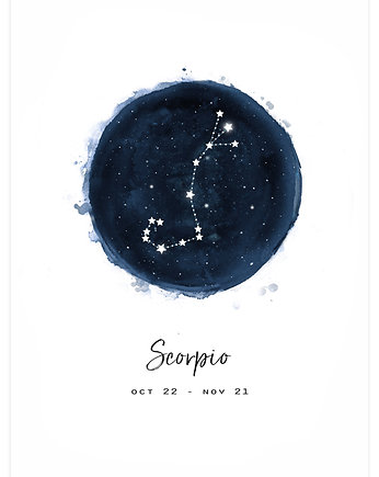 SCORPIO -  Constelacja Skorpiona -Art Print, Makaliboo