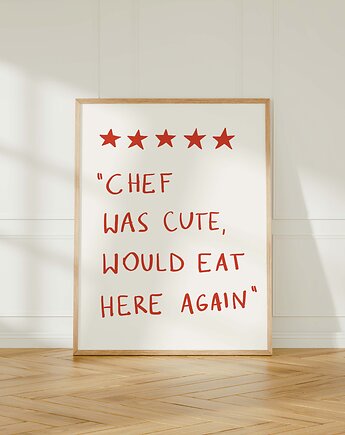 Plakat Chef Was Cute, OKAZJE - Prezent na Ślub