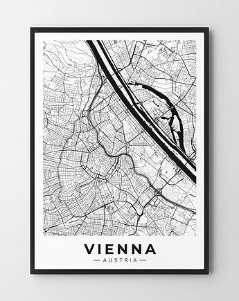 Plakat Wiedeń Vienna mapa, HOG STUDIO