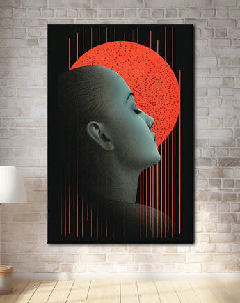 Pył księżycowy - Plakat - Druk - Kolaż, Abstrakcja, Surrealizm, Loft #16, Black Sapphire Art