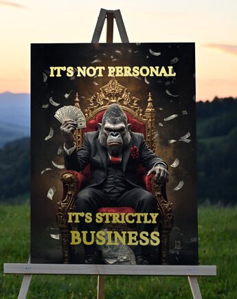 Pozłacany obraz - GORYL, dr_studio