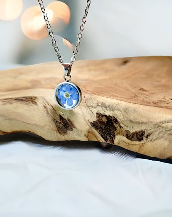 Naszyjnik z kwiatem Niezapominajki prezent dla mamy, Lovely Jewellery