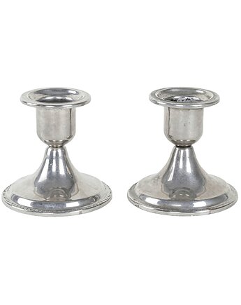 Zestaw świeczników metalowych, włoski design, lata 70, produkcja: Włochy, Przetwory design