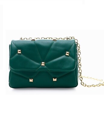 Torebka Skórzana Pikowana z Ćwiekami (6724), BOSCCOLO