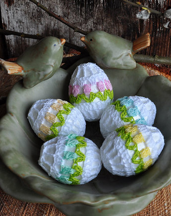 Koronkowe pisanki 5szt, mamuta