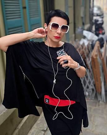 New Tunika Geometric Zamek, momo fashion