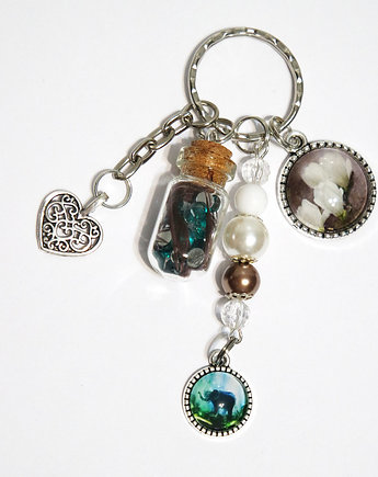 Breloczek - Magnolia, słoń, piórko, yenoo