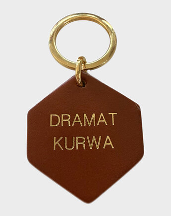 Brelok skórzany "Dramat kurwa", Boski Bajzel