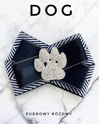 Kolekcja DOG Brosza z łapką wysadzaną kryształkami New, Pudrowy Różowy