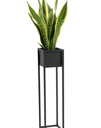 Kwietnik Metalowy CUBO 90cm czarny, JAKPOLDESIGN