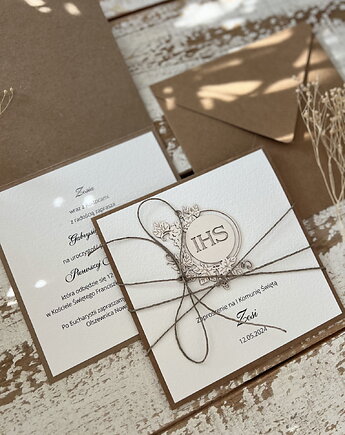 Najpiękniejsze zaproszenia komunijne z personalizacją hit - ręcznie robione, sorte