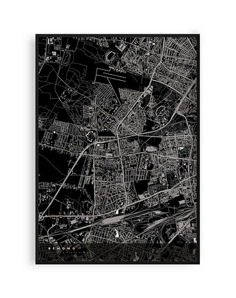 Plakat Bemowo - mapa dzielnicy Warszawy, PLAKATY GEOMETRYCZNE