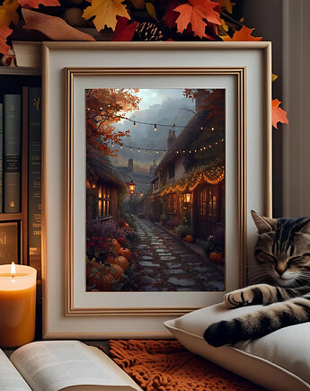 PLAKAT jesienny deszczowy dzień zdjęcie, black dot studio