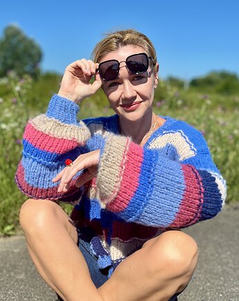 Sweter oversize, Swetry na drutach