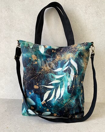 Torba na ramię XXL - print szuwary, PRACOWNIA 166