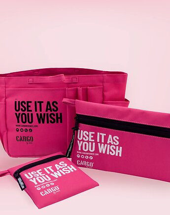Zestaw PREZENTOWY - SERCE TORBY PINK + SASZETKI PINK, CARGO by OWEE