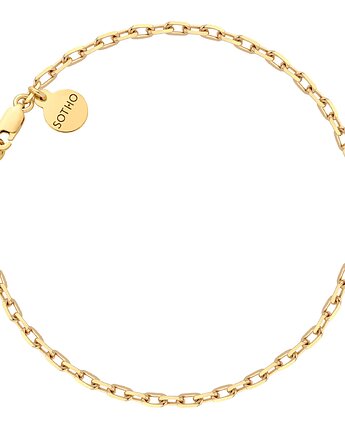 Złota masywna bransoletka na nogę, SOTHO