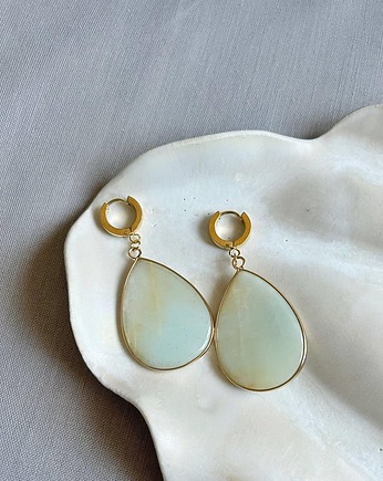 Kolczyki kajdanki - amazonit, Gleeme Jewellery
