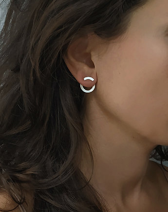 Kolczyki DOUBLE RINGS, srebro 925, Friedman Jewelry