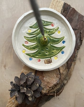 Świąteczna podstawka na kadzidełko, PALOLOPULI ceramika