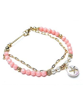 Sea collection /koral pink/ 17.07.25/ bransoletka, KiKa pracownia
