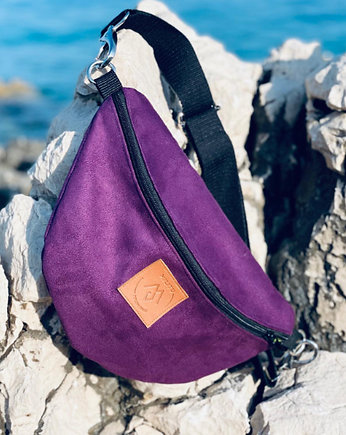 Nerka / torebka z eko zamszu "Mili Belt Bag L" - fioletowa, Militu