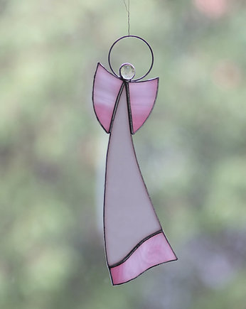 Anioł Stróż z różowymi skrzydłami, BeArt Handmade
