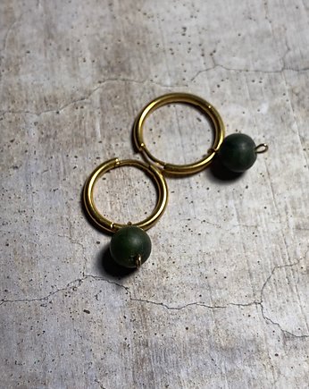 Kolczyki z ciemnozielonym jadeitem, FORMIARZ