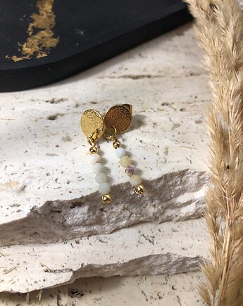 Kolczyki amazonit, hematiti