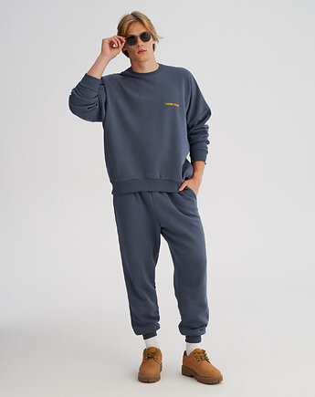 Bluza bez kaptura LOOSE FIT denim męska, HARP TEAM