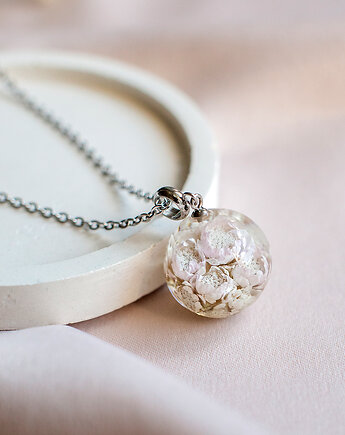 Wisiorek z kwiatami antenarii, nature gift