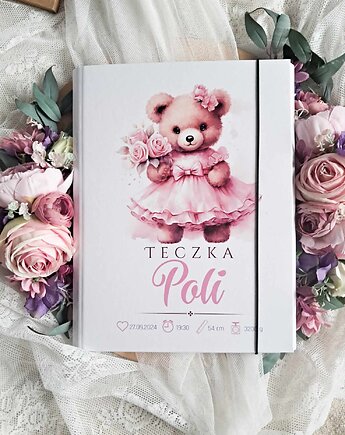 TECZKA MISIA W SUKIENCE metryczka, prezent narodziny dziewczynki, roczek, LOO LOO DREAM
