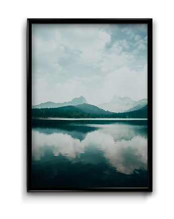 Plakat Krajobraz z jeziorem , Bury Lis
