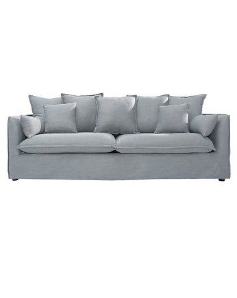 Sofa, kanapa Heaven, szara, len, tworzywo, 80x215x100 cm, Home Design