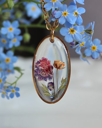 Tęczowy kwiat kolorowy jednorożec dziewczęcy kobiecy naszyjnik wisiorek, zkwiatem