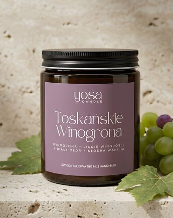 Świeca Sojowa Toskańskie Winogrona, Yosa Candle
