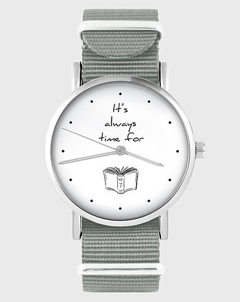Zegarek - It is always time for a book - szary, yenoo