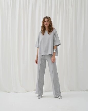T-shirt Chillout light grey crew neck, Patchouli