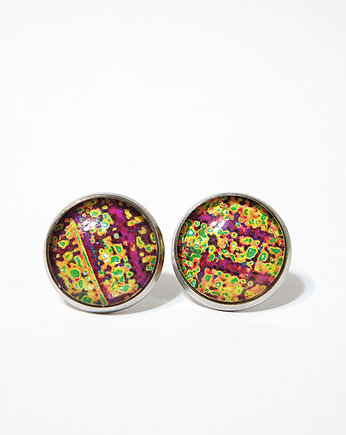 Kolczyki sztyfty - kolorowe 3 - grafika, yenoo