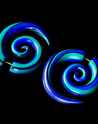 Zakręcone kolczyki fake plug, SHAMBALA