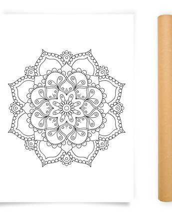 Plakat do Kolorowania Mandala 50x70cm, Anna Grunduls Design