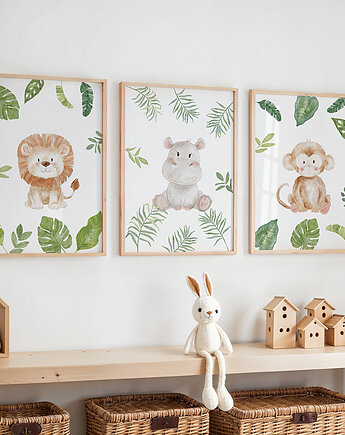 Plakat do pokoju dziecka motyw Safarii, Lalenaroom