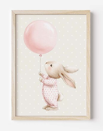 Plakat Na Ścianę Dla Dziewczynki Różowe króliczki nr. 1, Dekoracjan