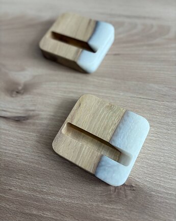 Drewniana podstawka na telefon, terwoodcraft