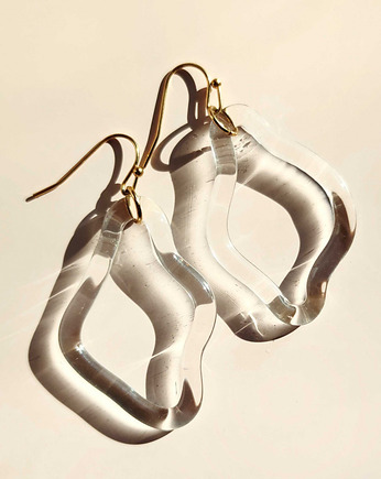 TEINE - duże asymetryczne  kolczyki ze szkła, Joanna Muzyka Studio