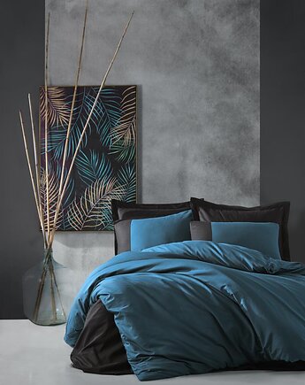 Zestaw pościeli 22 Owce - PLAIN 100% bawełna czarno niebieska 140x200 cm, dr_studio